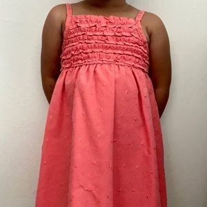 Eyelet Coral Dress